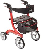 Drive Medical Nitro Euro Style Red Rollator Walker