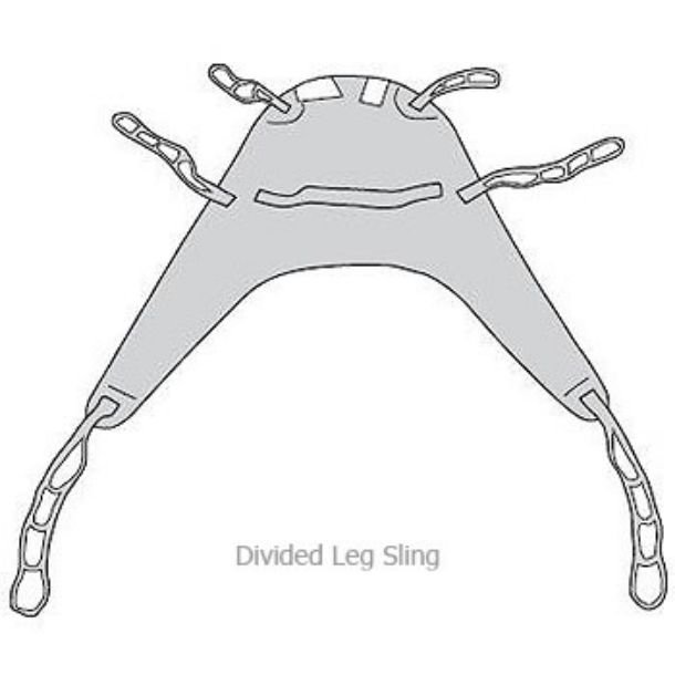 Divided Leg Patient Lift Sling with Headrest