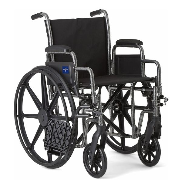 Medline Sturdy Wheelchair For Leg Rests.