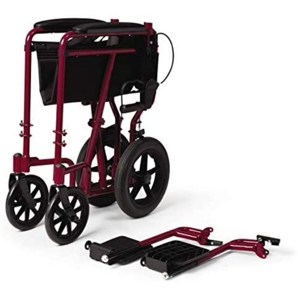 Transport Featherweight Wheelchair with Handbrakes by Medline